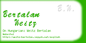 bertalan weitz business card